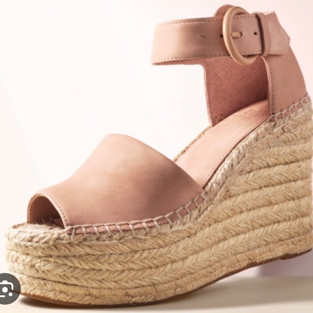 marc fisher alida wedges in pink blush